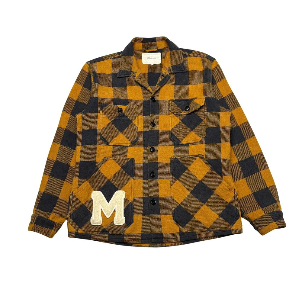 Shuttle Notes Master Cloth Sub Pop Shirt Jac Men's Small M Patch Flannel Blanket